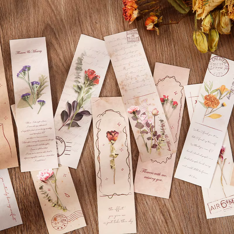 Signets Bouquet de Fleurs pour Livres