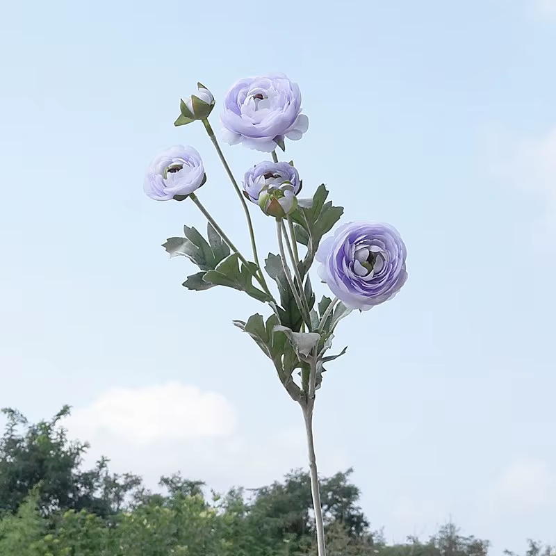 Fausses fleurs de Lotus camélia Ranunculus artificielles de 26.77 pouces