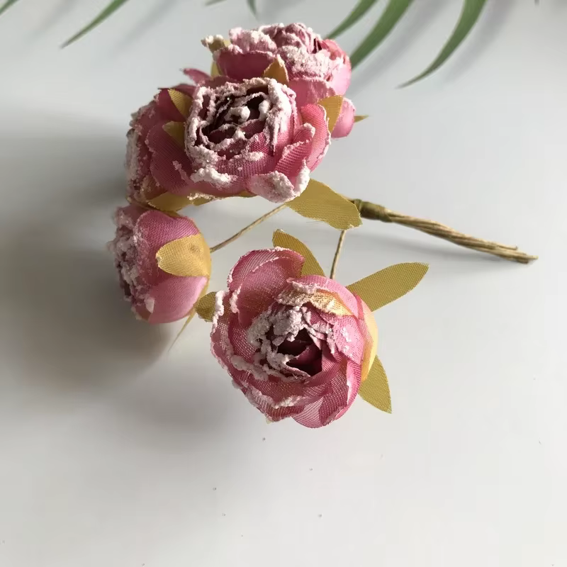 Plante artificielle Roses Bouquet de mariée décoration de Banquet de mariage Scrapbook fleurs à faire soi-même