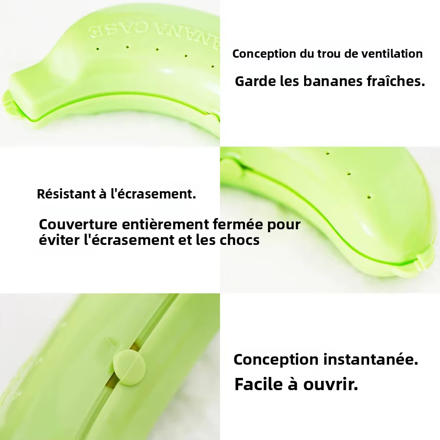 Boîte de rangement banane pour voyage en plein air, étui mignon, conteneur de protection, déjeuner de voyage, support de stockage de fruits