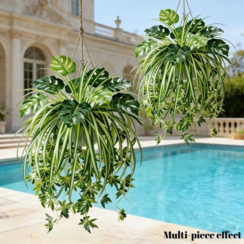 3 plantes artificielles murales en PVC