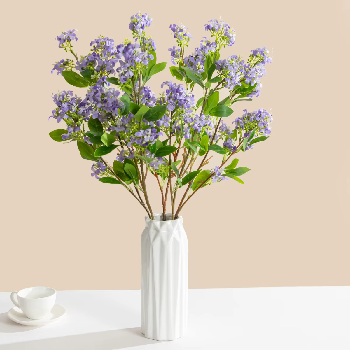 Fleur artificielle en soie de lilas pour bouquet de mariée