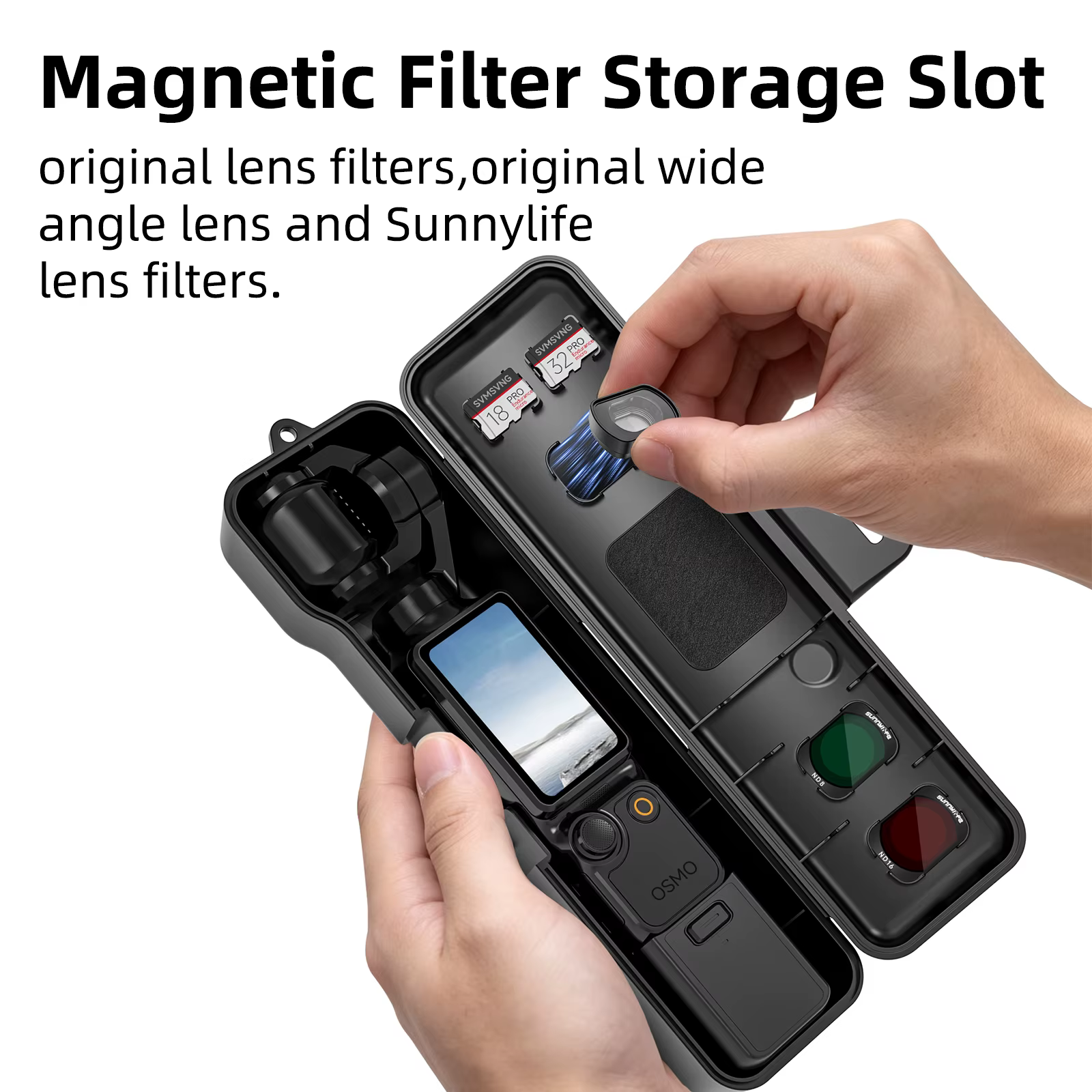 Ensemble d'accessoires pour DJI OSMO Pocket 4, protection d'écran et étui de protection pour objectif, sac de rangement, filtre ND et trépied perche à selfie