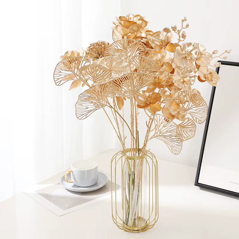 Feuille de Ginkgo dorée artificielle
