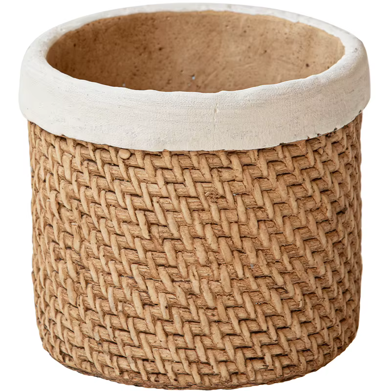 Jardinière tissée en faux ciment