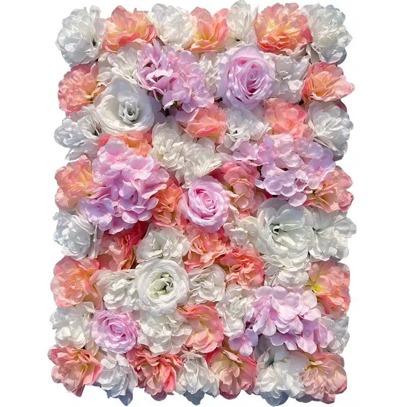 Mur de fleurs artificielles en soie