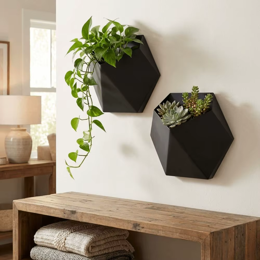 Pot de fleurs hexagonal géométrique de style moderne