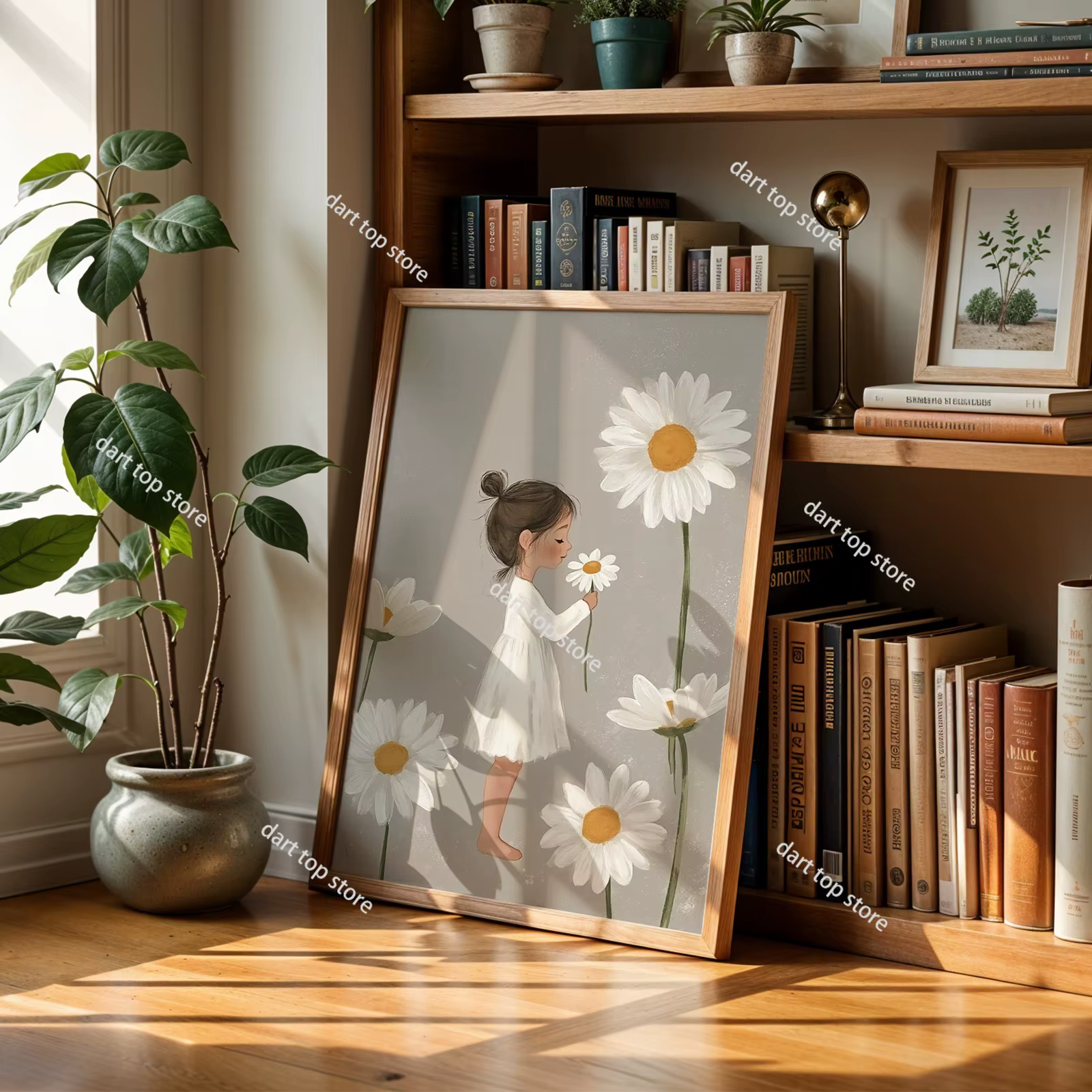 Affiche murale décorative bohème avec impression florale