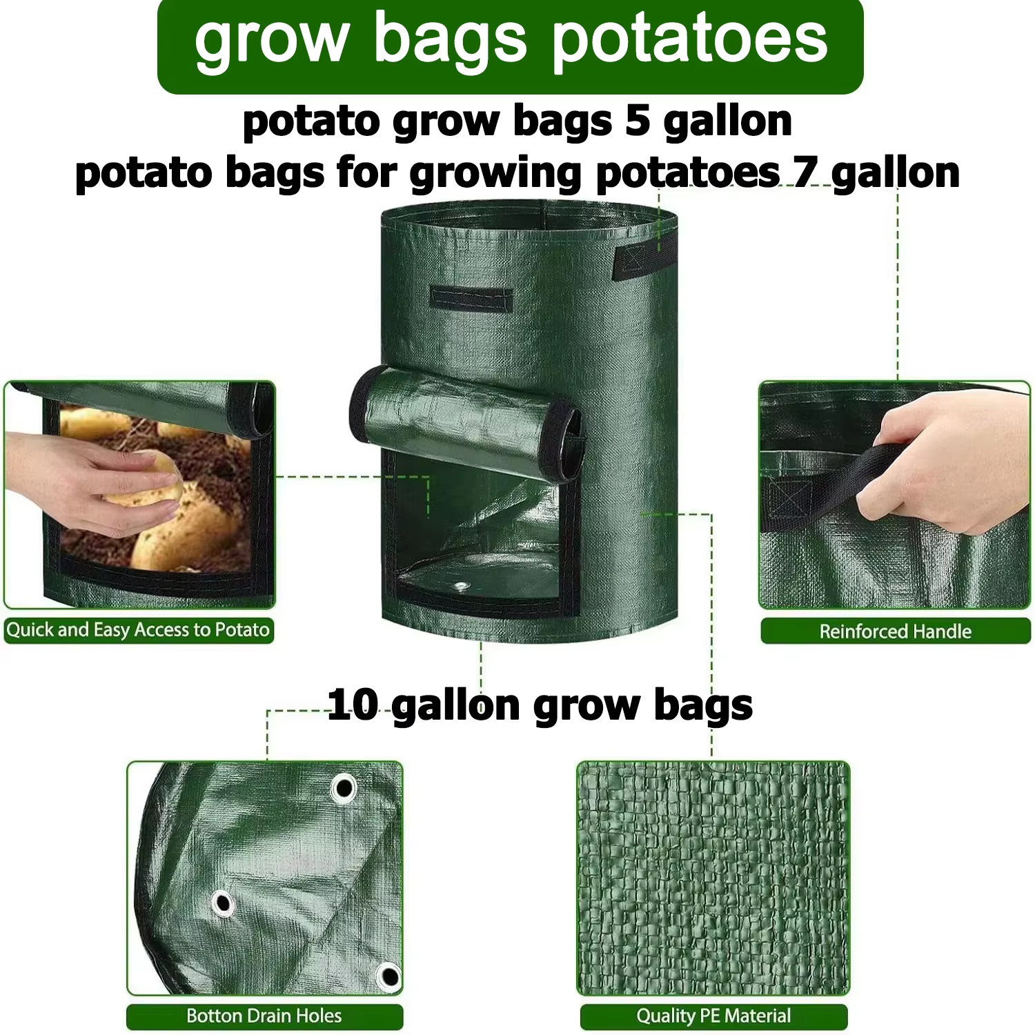 Sac de culture pour pommes de terre 5/7/10 gallons