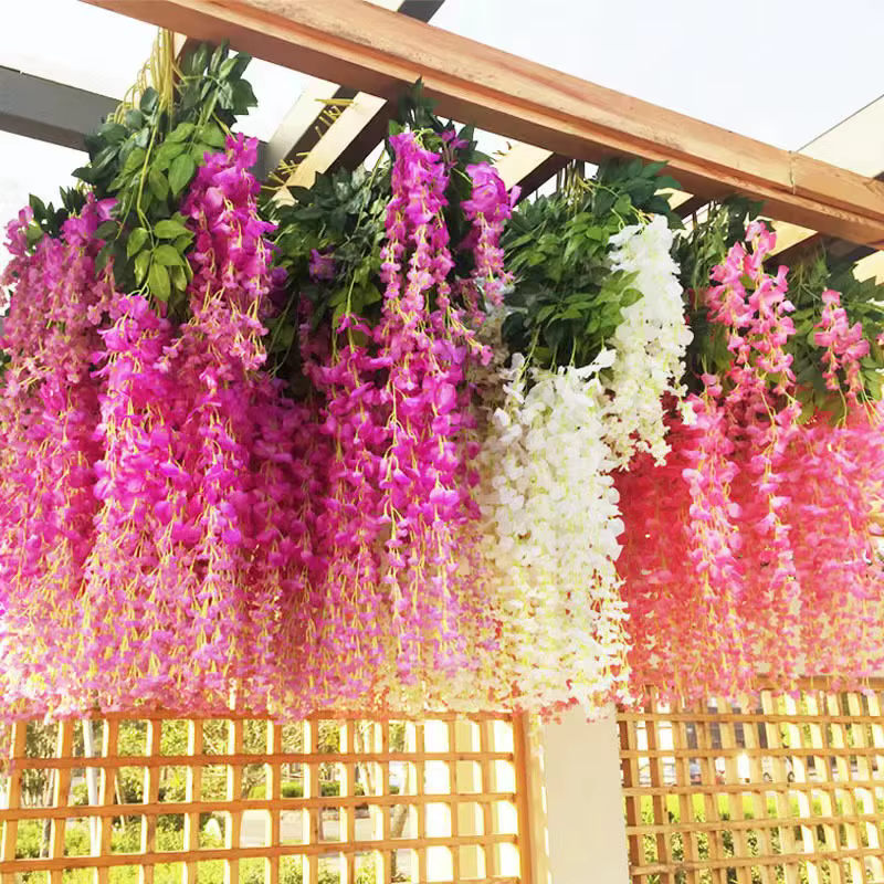12 pièces de fleurs artificielles en soie