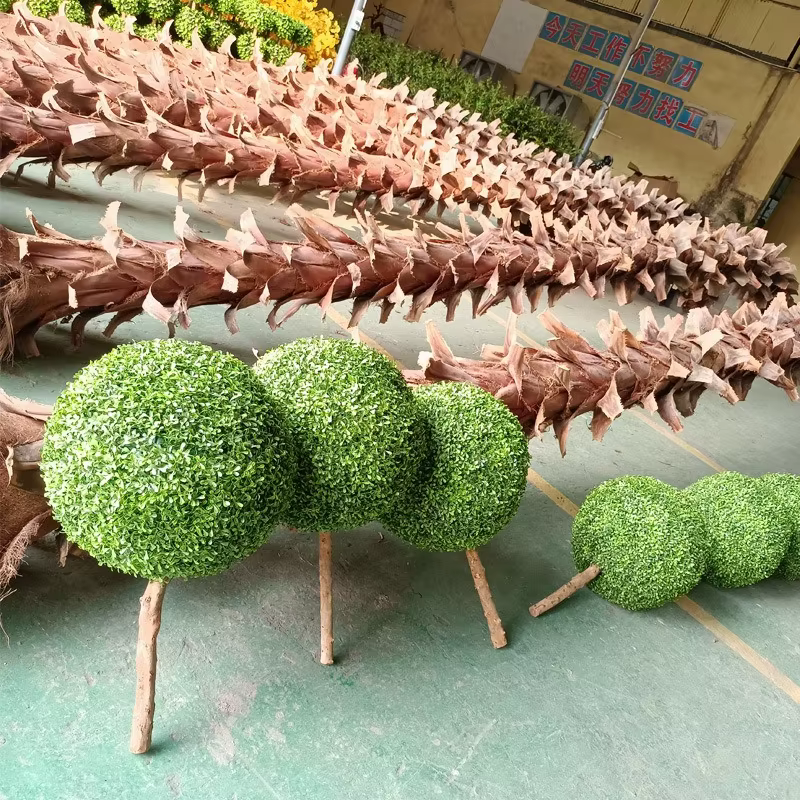 Simulation d'arbre à boules d'herbe de feuille de bayberry