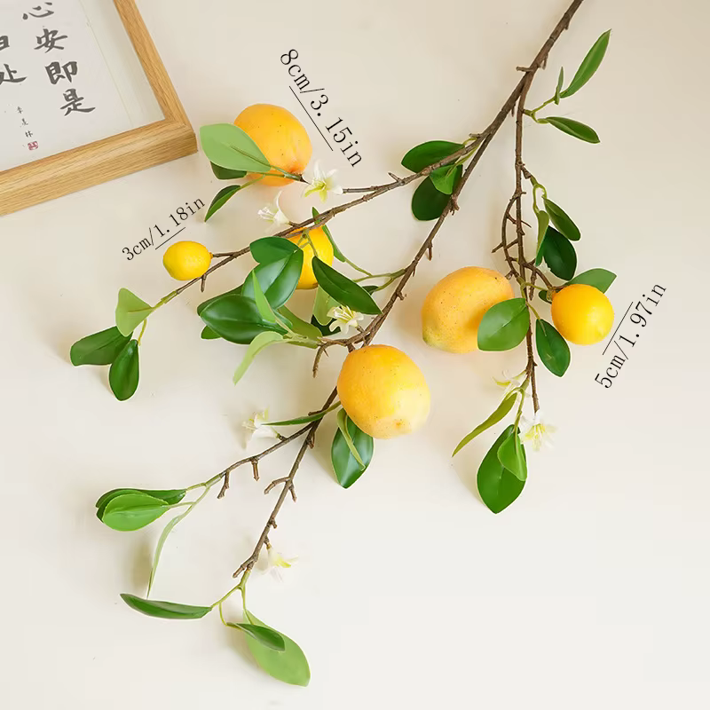Branches de citron avec Simulation de fruits