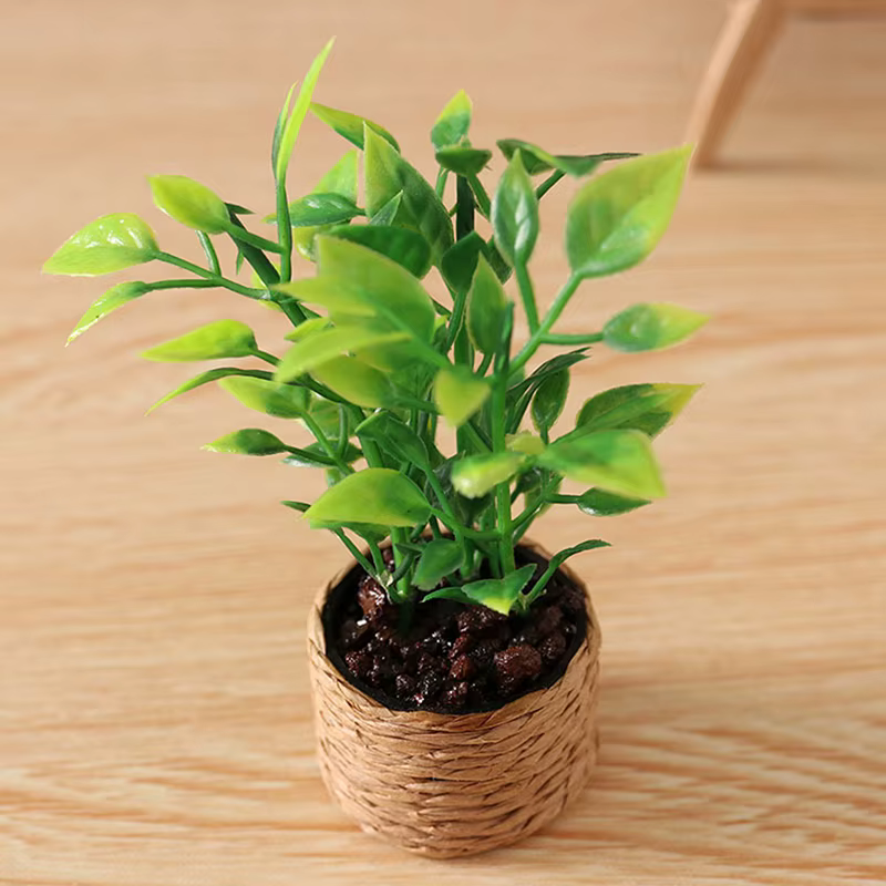 Mini arbre Miniature en Pot pour maison de poupée 1:12