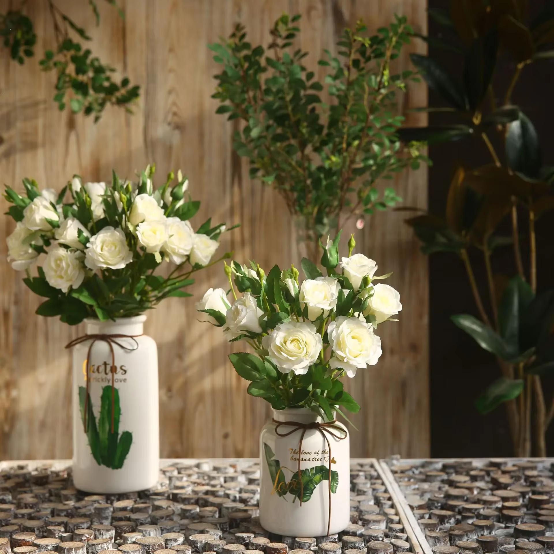 Ensemble de fleurs artificielles pour la décoration de la maison