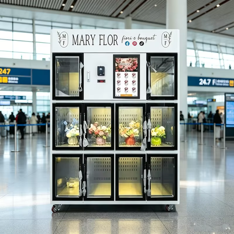 Distributeur automatique de bouquets floraux pour intérieur et extérieur