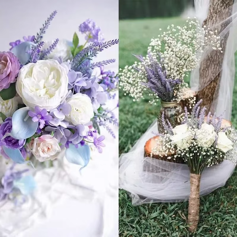 Bouquet de fleurs de lavande artificielles violettes
