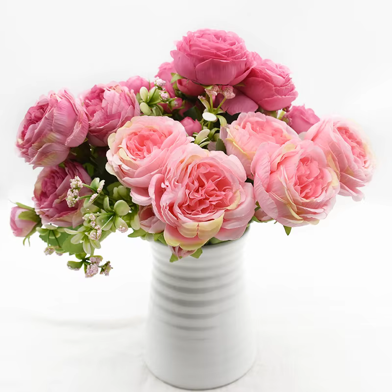 Bouquet de pivoines artificielles
