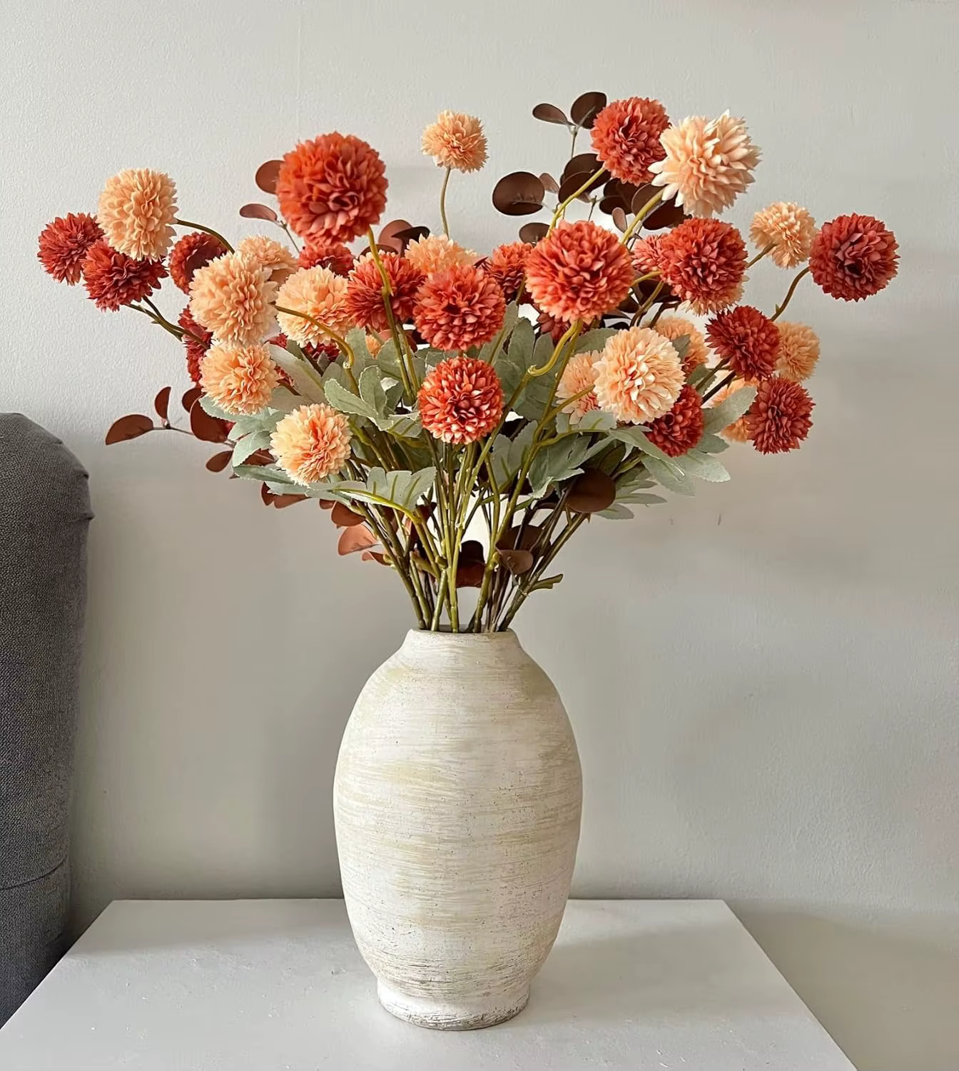 Fleurs artificielles Orange avec tiges