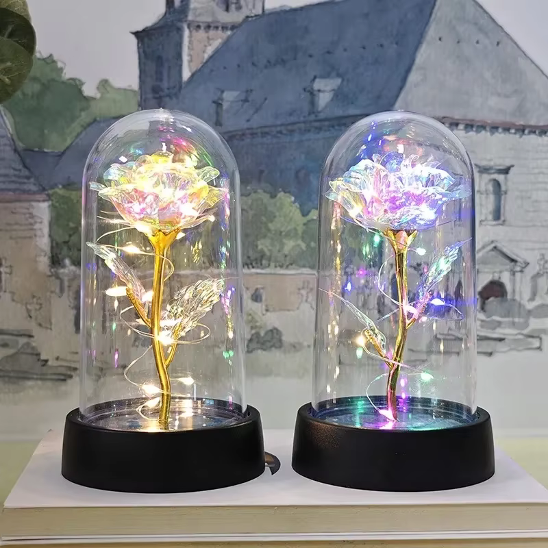 Lampe de nuit LED en forme de rose