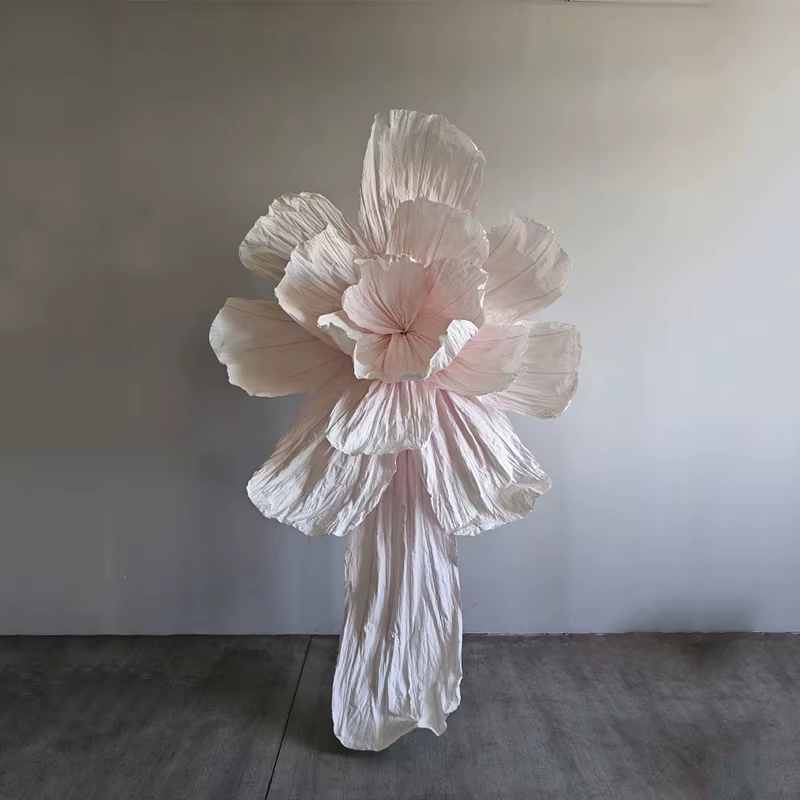 Grande fleur en papier Iris artificielle