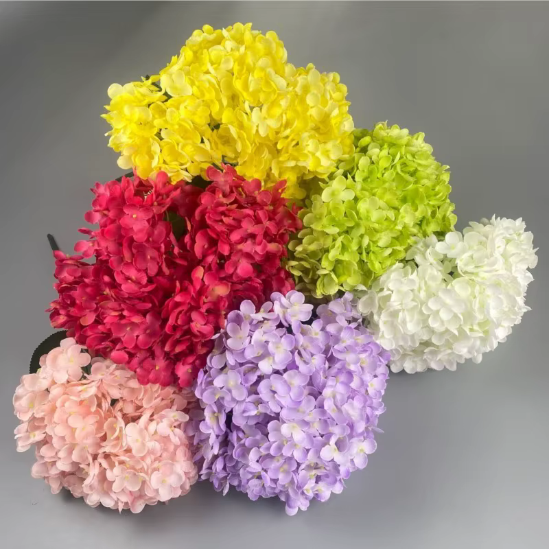 Bouquet d'hortensia artificielles en soie