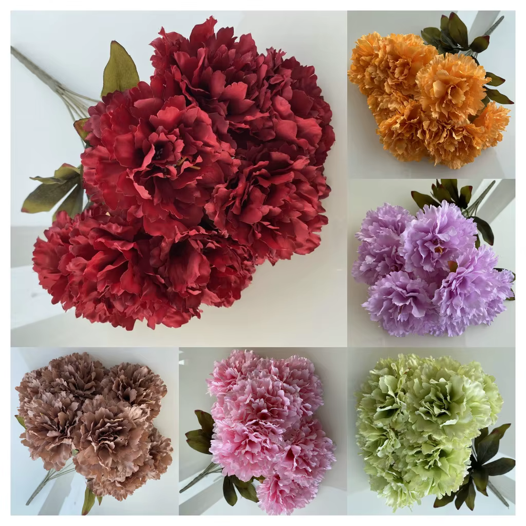 Fleurs artificielles d'hibiscus à 7 têtes | Faux Bouquet