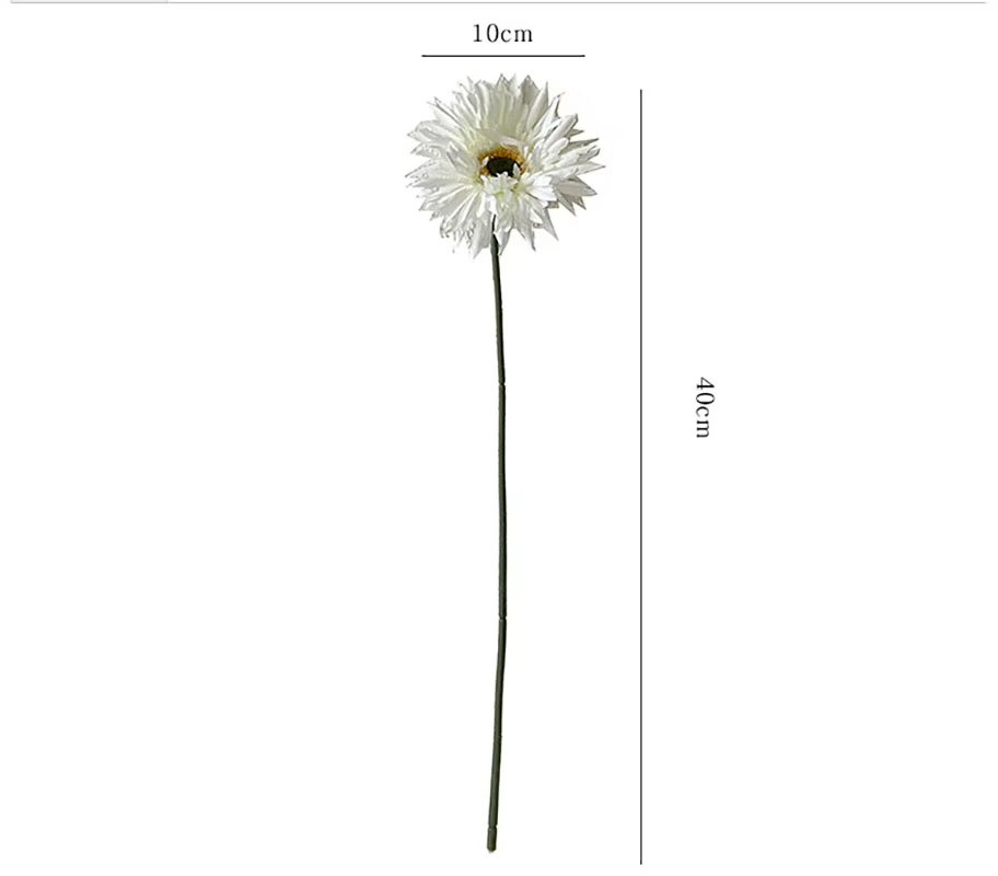 Vase de fleurs artificielles Gerbera brossées