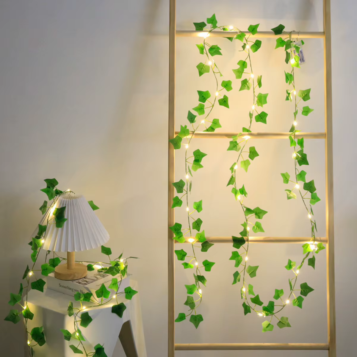 Guirlande lumineuse féerique à feuilles vertes