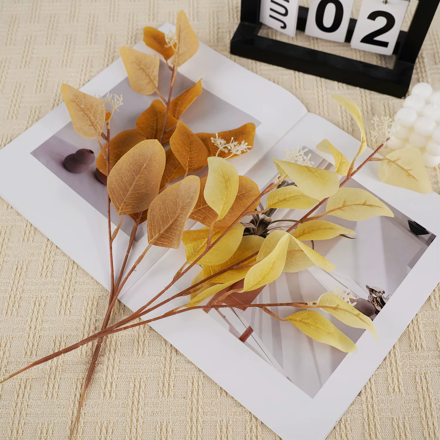 Plante artificielle longue branche d'eucalyptus