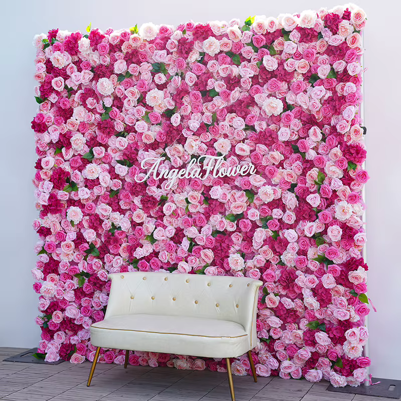 Rideau enroulable 5D hortensia Rose