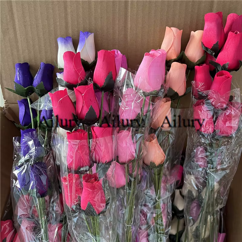 Pointes de roses en bois de 160 cm de diamètre