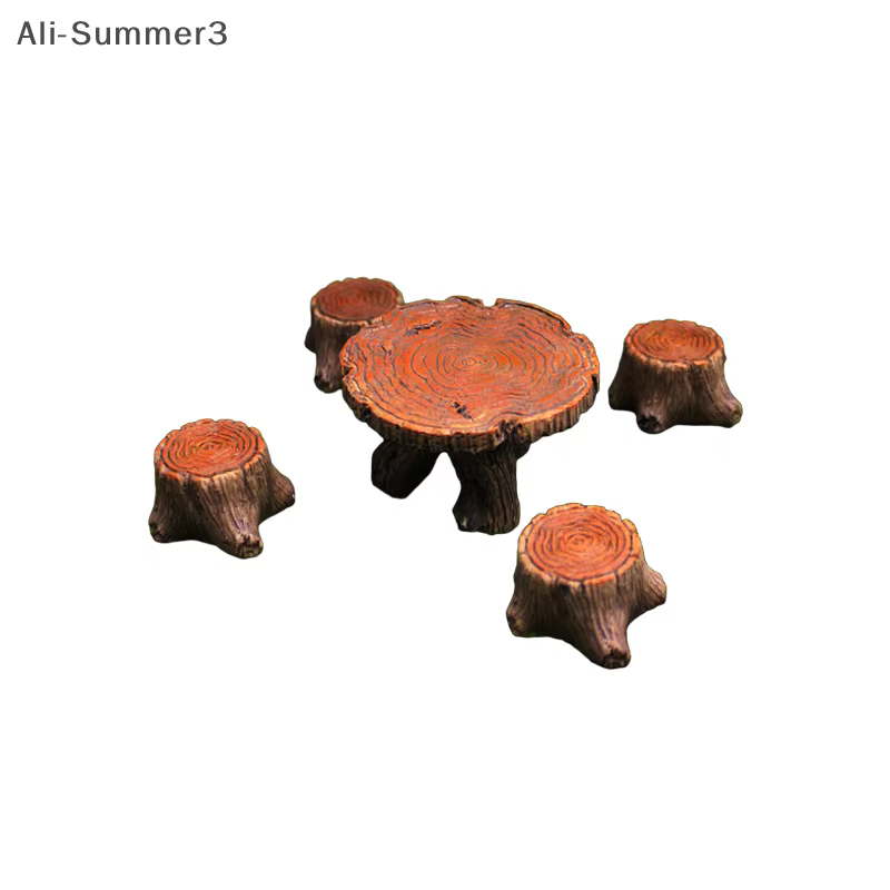 5 souches d'arbre miniatures