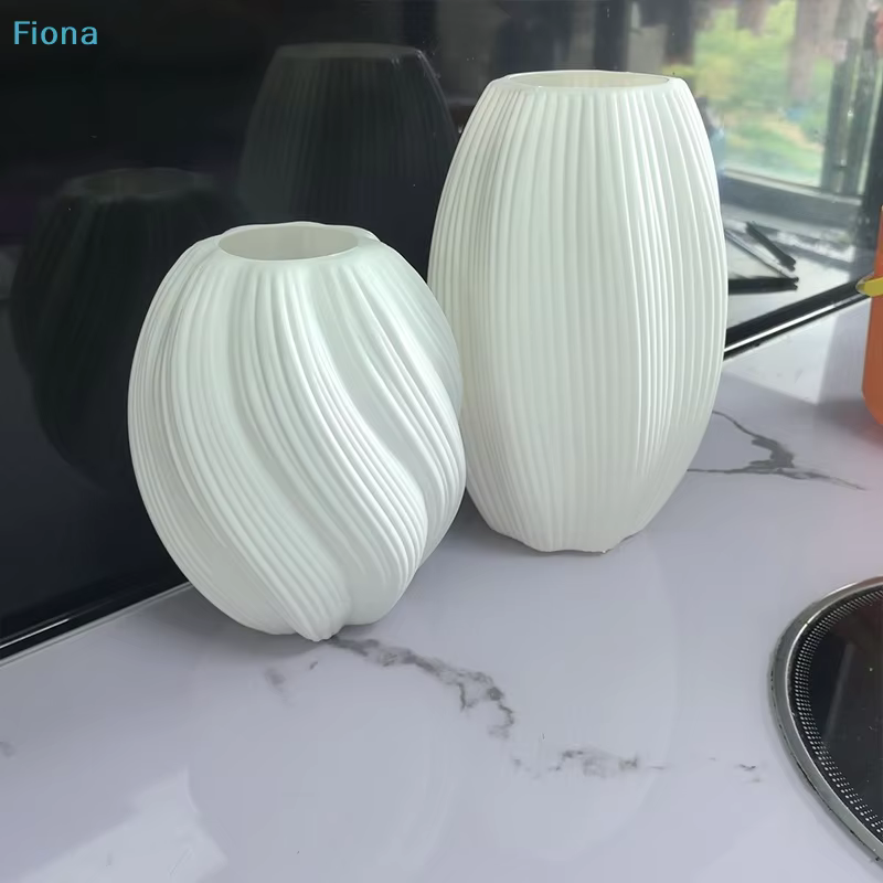 ✔ Vase en plastique texturé blanc