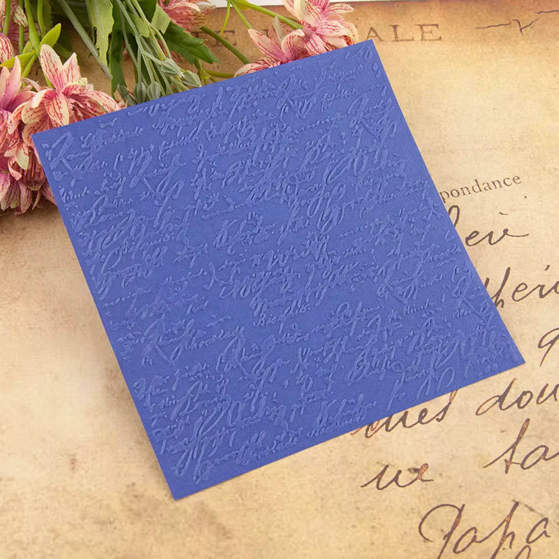 Dossiers de gaufrage en plastique pour impression de motifs floraux manuscrits, pour scrapbooking, artisanat du papier, fabrication de cartes, fournitures de décoration