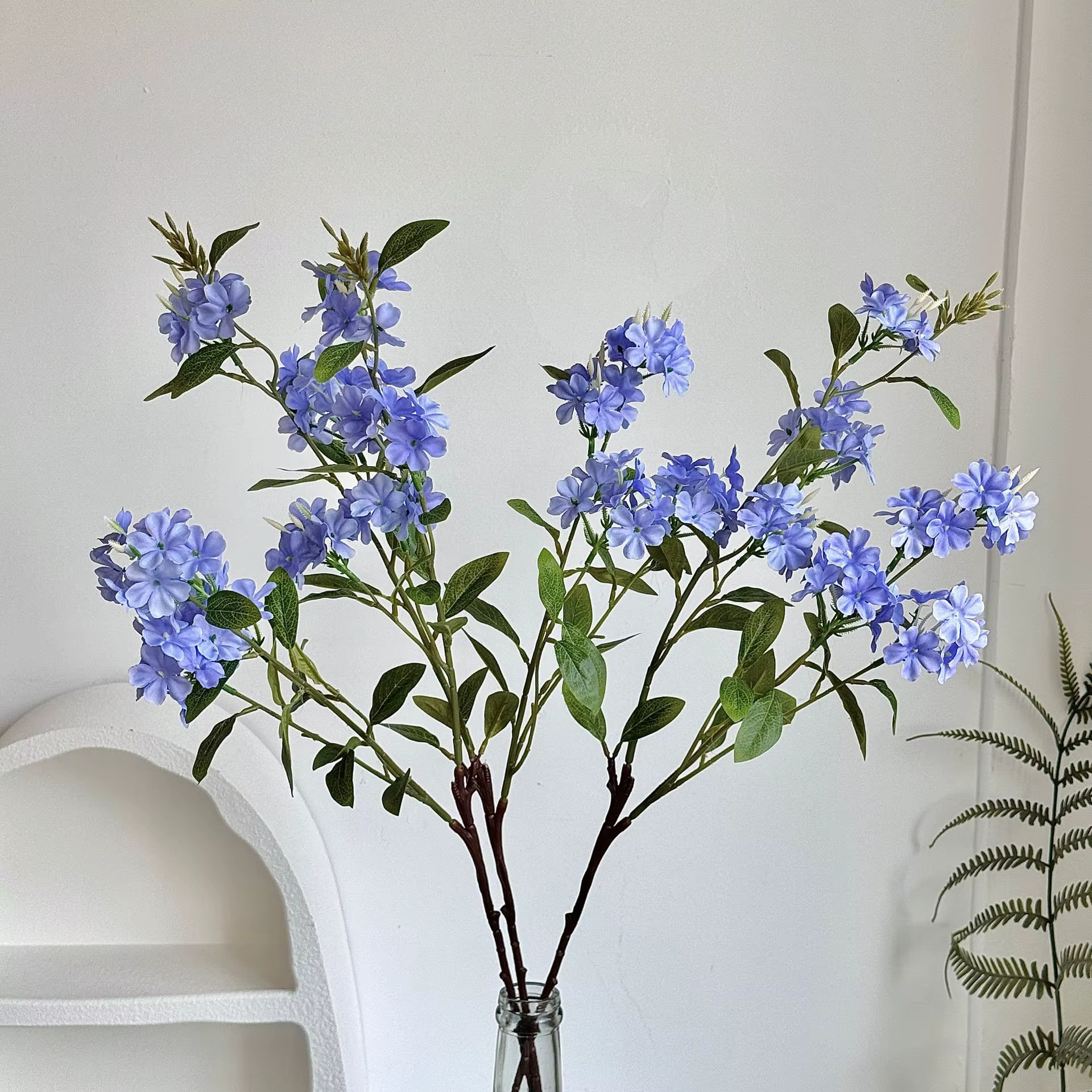 Bouquet de fleurs de lys de neige artificielles de 35 pouces