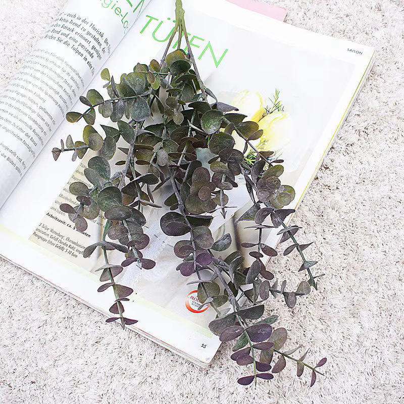 Pot de fleurs d'eucalyptus ornemental à longue branche