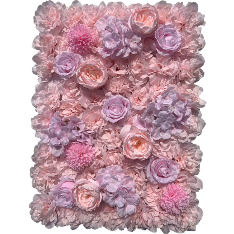 Mur de roses artificielles en soie