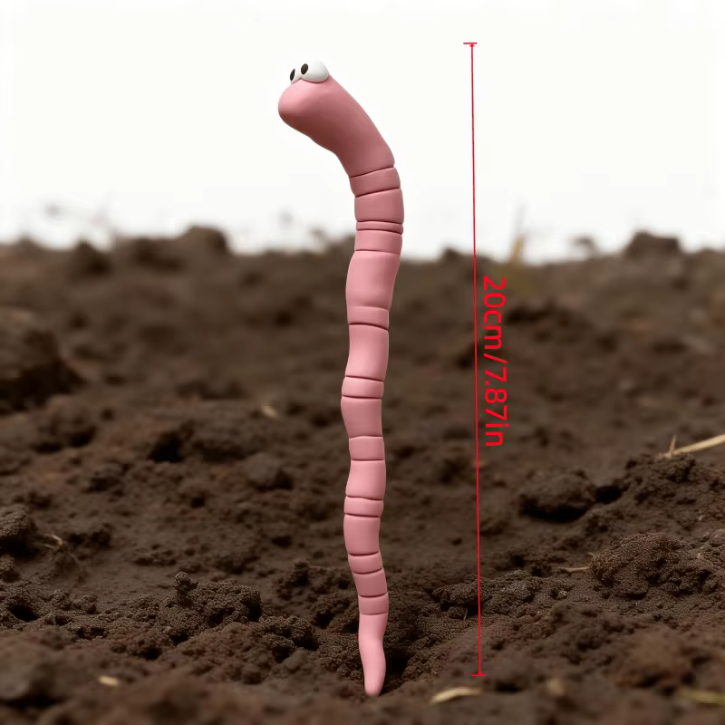 Jardinière amusante en forme de vers de terre