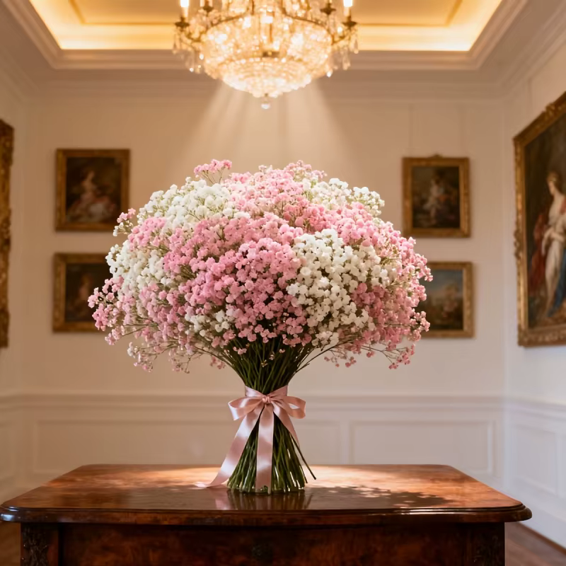 1380 Fleurs, 46 Bouquets de Gypsophile Artificielle 'S Breath' – Toucher Réaliste