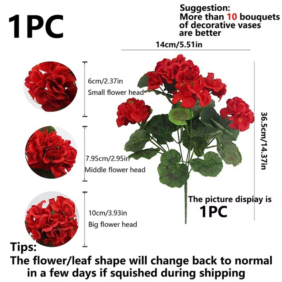 1Pc Bégonia Fleurs Pour La Maison Arrangement Floral Décor BRICOLAGE De Noël Couronne Vase De Mariage Citation Route Fournitures Plantes Artificielles