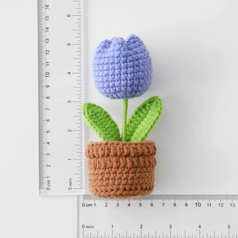 Mini tulipes Crochet fleurs en pot mignon tricot