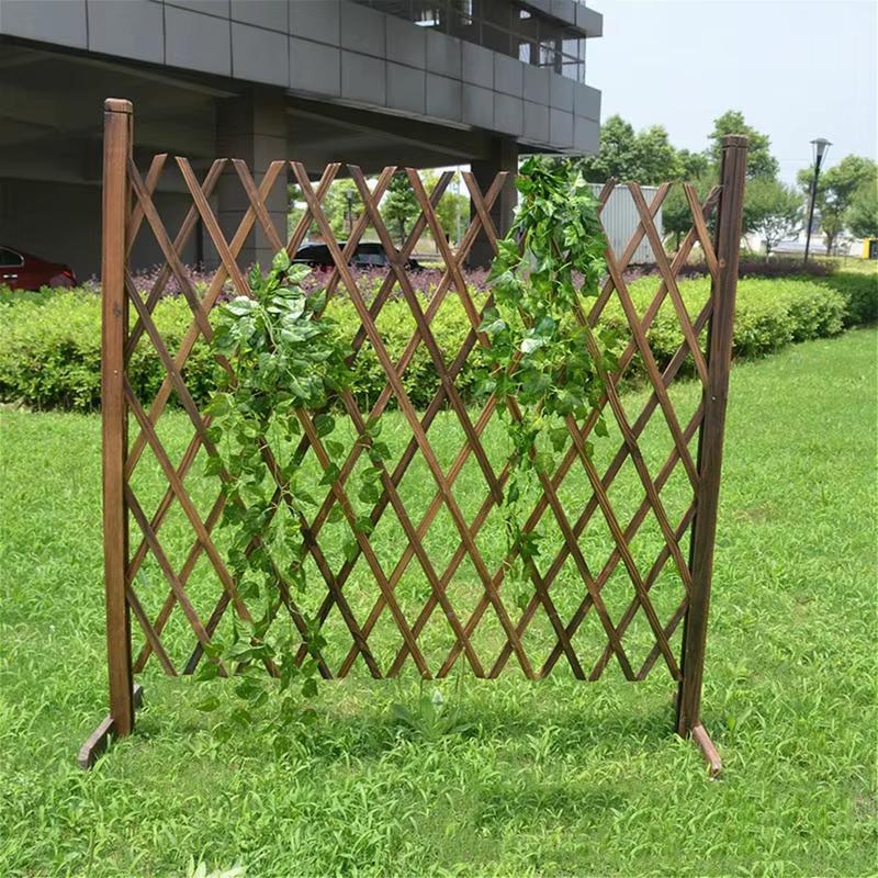 Clôture de Jardin Rétractable en Bois de 50cm de Hauteur