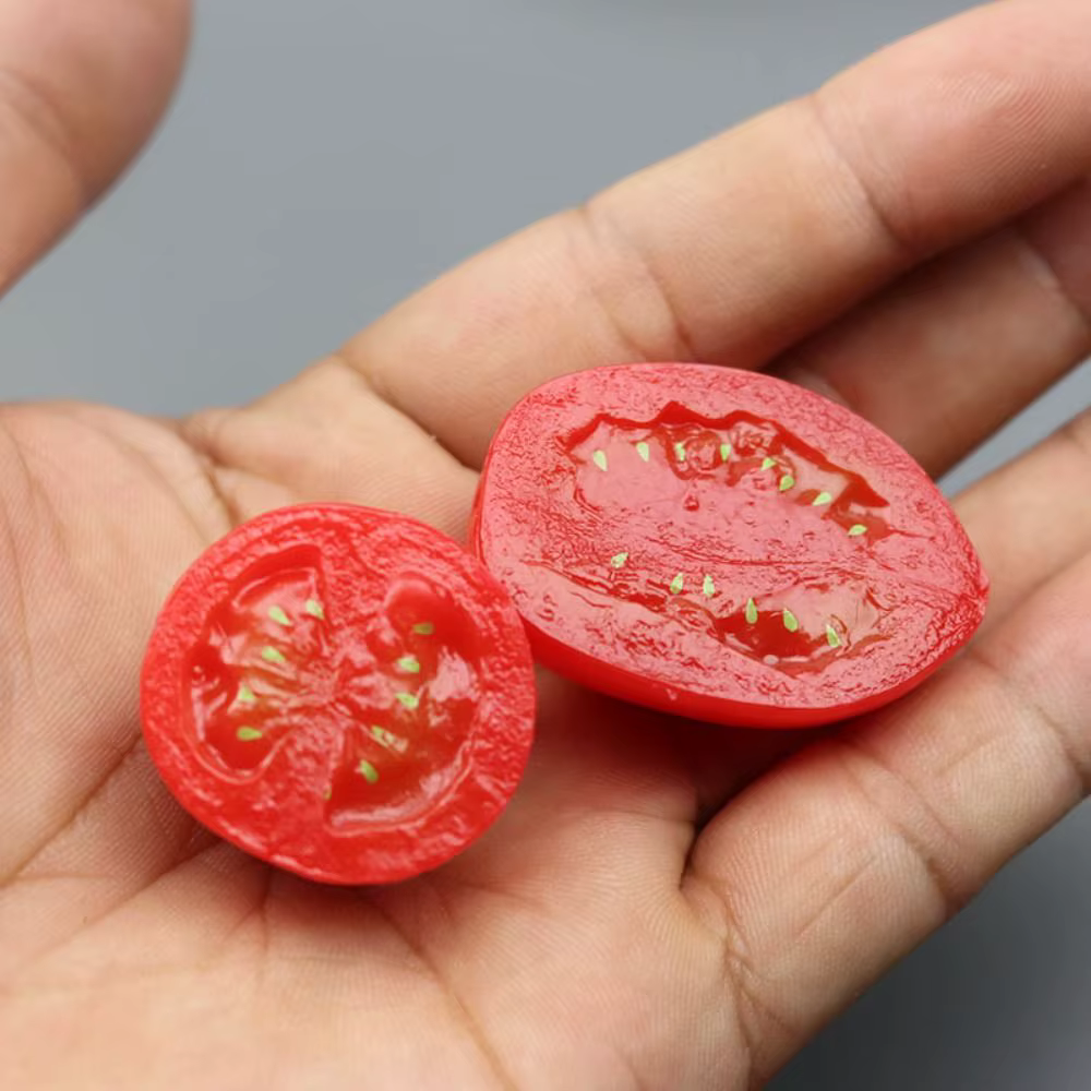 4 pièces jouet légumes artificiels cerise tomate accessoires décoratifs réaliste faux
