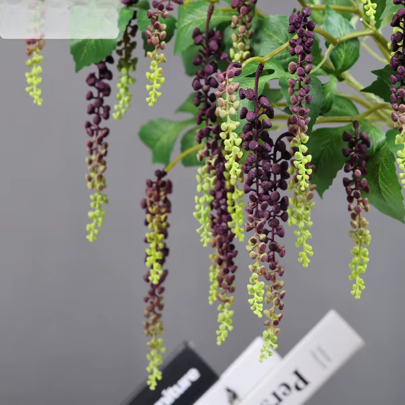 4 pièces de plantes vertes artificielles en plastique à suspendre au mur