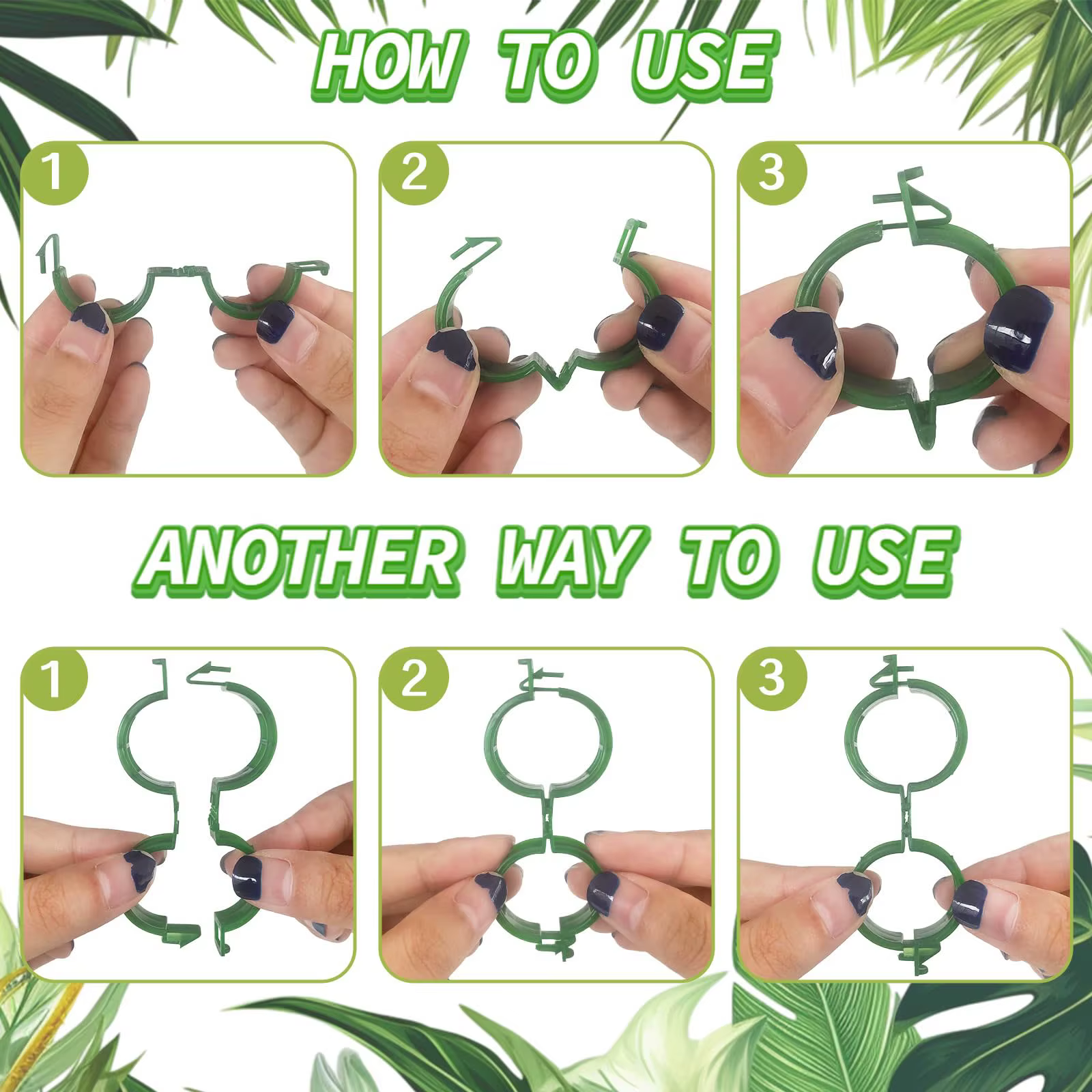 Clips de support pour plantes-Clips à tomates pour treillis de ficelle