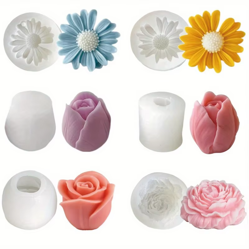 Ensemble de moules à bougies 6Flower – Conçus pour la création