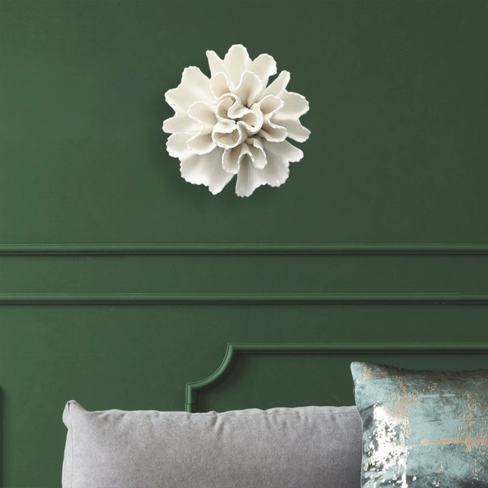 Mur de fleurs artificielles en céramique