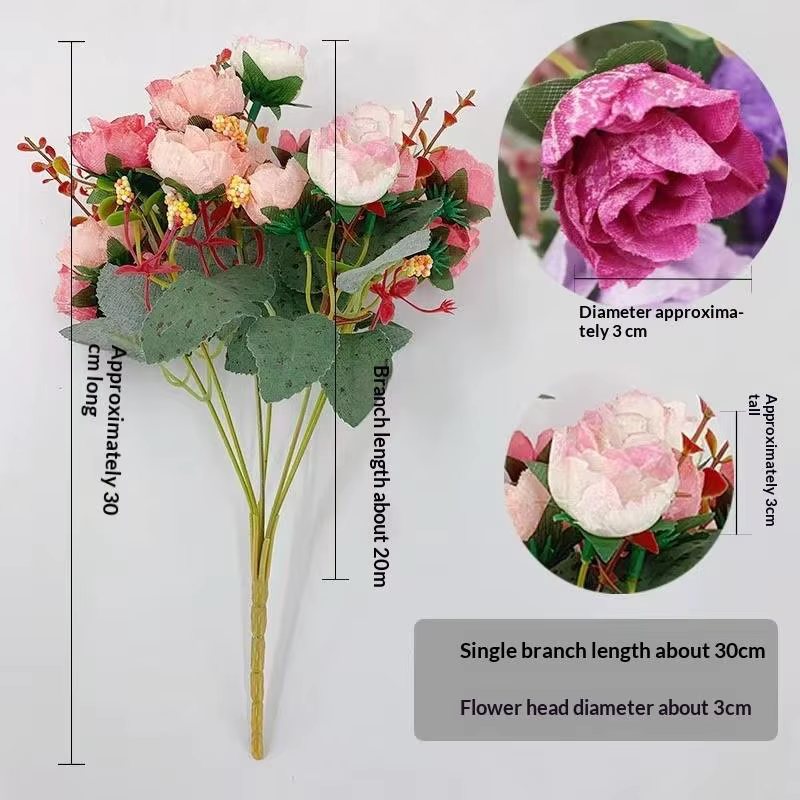 Bouquet de 21 roses artificielles
