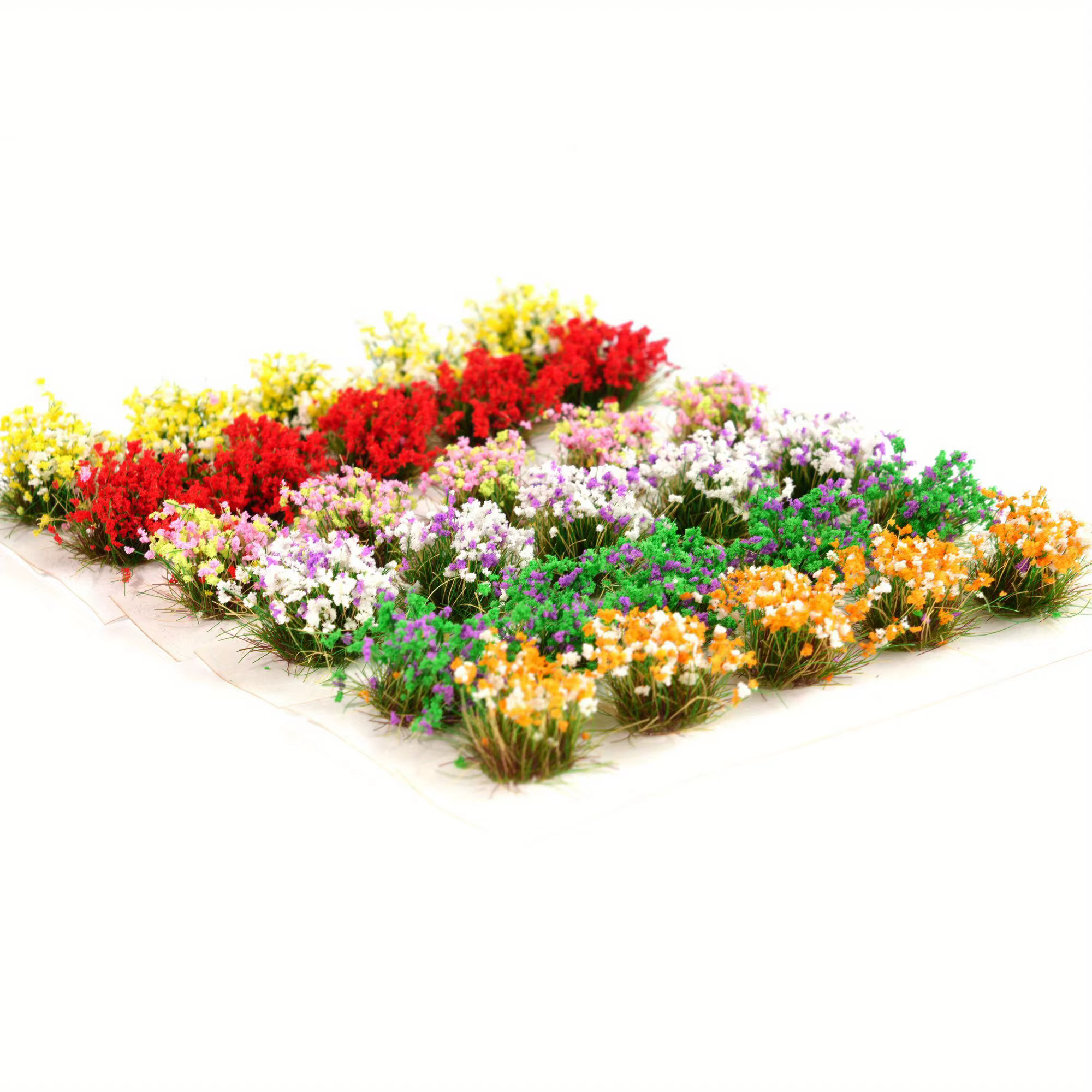 15tufts grappes de fleurs colorées miniatures pour Micro paysage