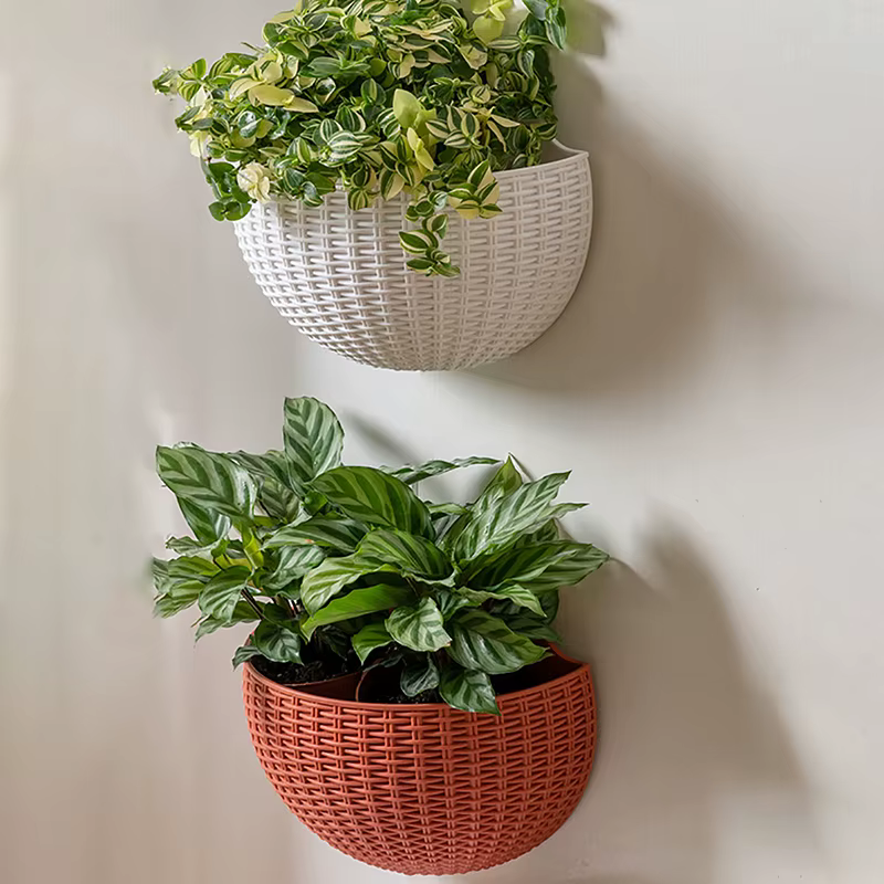 Pot de fleur mural en plastique exquis